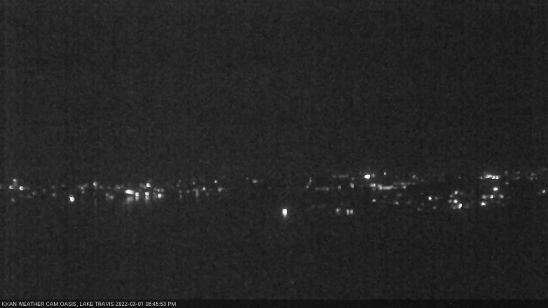 Lake Travis webcam, March 1, 2022 8:45 PM CT