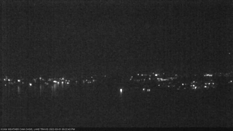 Lake Travis webcam, March 1, 2022 9:25 PM CT