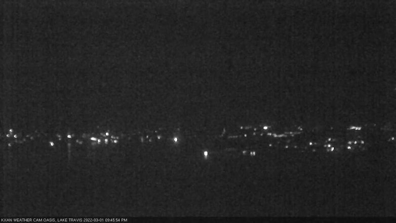 Lake Travis webcam, March 1, 2022 9:45 PM CT