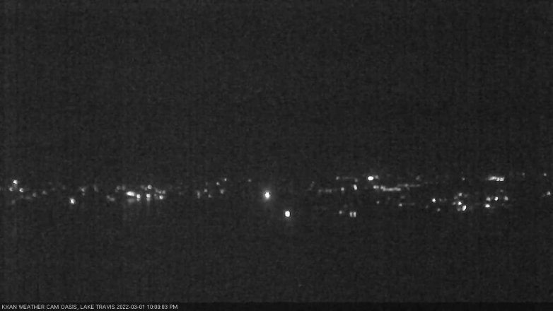 Lake Travis webcam, March 1, 2022 10:00 PM CT