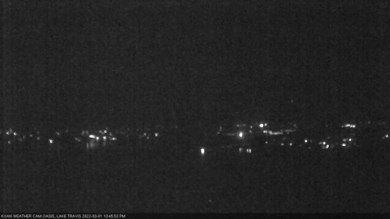 Lake Travis webcam, March 1, 2022 10:45 PM CT