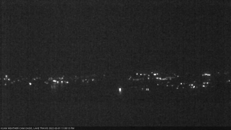 Lake Travis webcam, March 1, 2022 11:00 PM CT