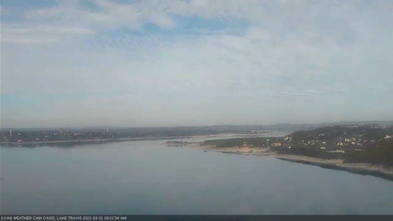 Lake Travis webcam, March 2, 2022 9:25 AM CT