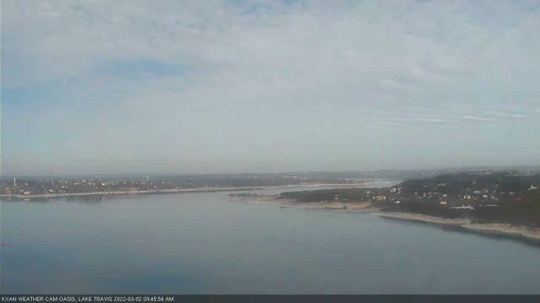 Lake Travis webcam, March 2, 2022 9:45 AM CT