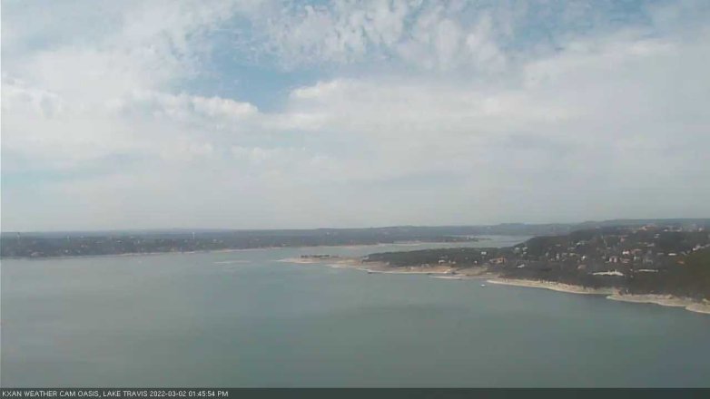 Lake Travis webcam, March 2, 2022 1:45 PM CT