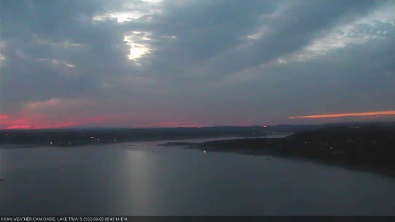 Lake Travis webcam, March 2, 2022 6:45 PM CT