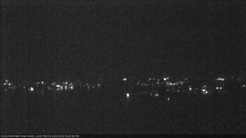 Lake Travis webcam, March 2, 2022 9:25 PM CT