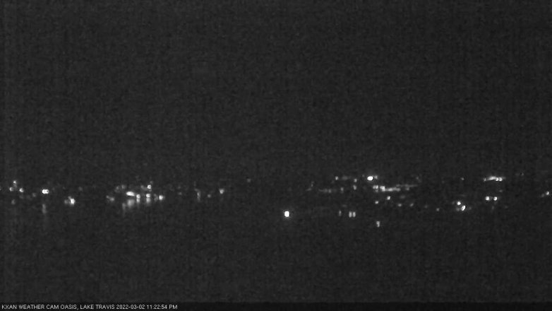 Lake Travis webcam, March 2, 2022 11:25 PM CT