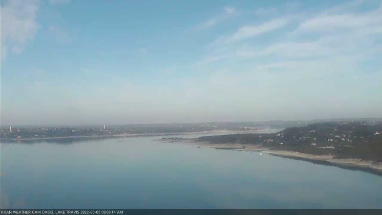 Lake Travis webcam, March 3, 2022 9:00 AM CT