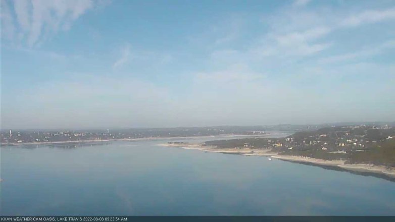 Lake Travis webcam, March 3, 2022 9:25 AM CT