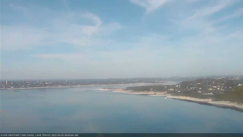 Lake Travis webcam, March 3, 2022 9:45 AM CT