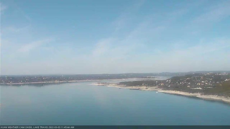 Lake Travis webcam, March 3, 2022 11:45 AM CT