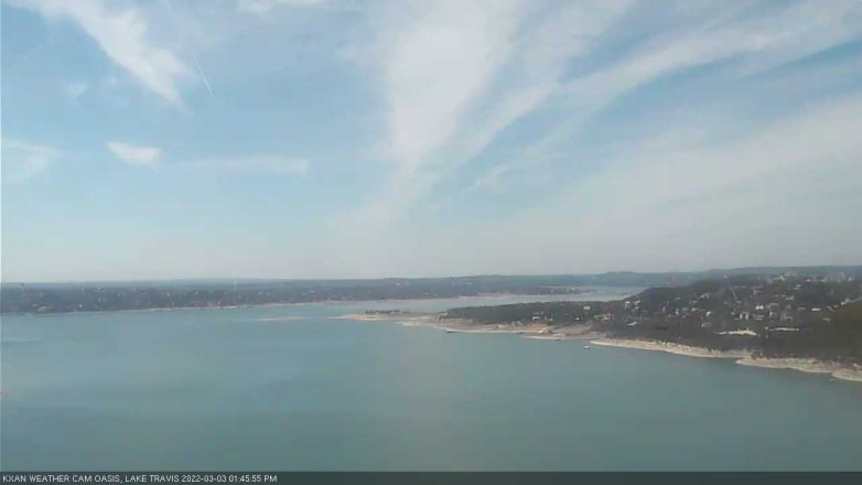 Lake Travis webcam, March 3, 2022 1:45 PM CT