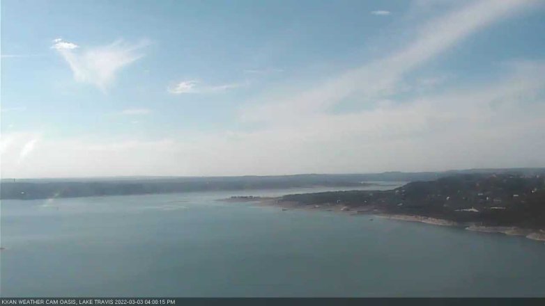 Lake Travis webcam, March 3, 2022 4:00 PM CT