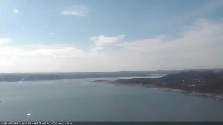 Lake Travis webcam, March 3, 2022 4:25 PM CT