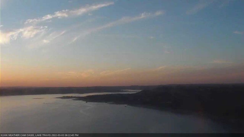 Lake Travis webcam, March 3, 2022 6:25 PM CT