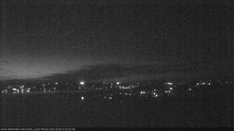 Lake Travis webcam, March 3, 2022 7:25 PM CT