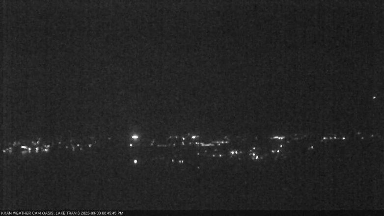 Lake Travis webcam, March 3, 2022 8:45 PM CT