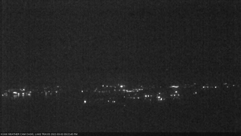 Lake Travis webcam, March 3, 2022 9:25 PM CT