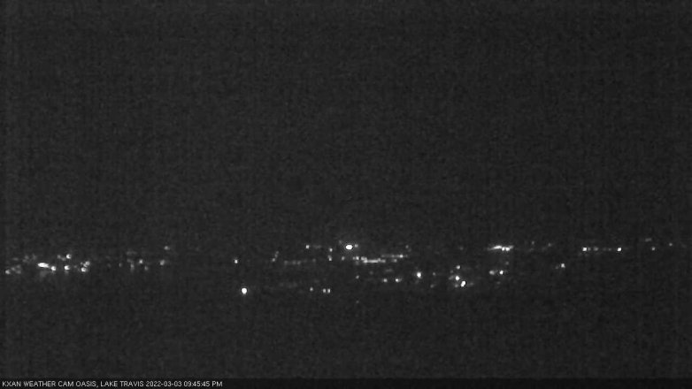 Lake Travis webcam, March 3, 2022 9:45 PM CT
