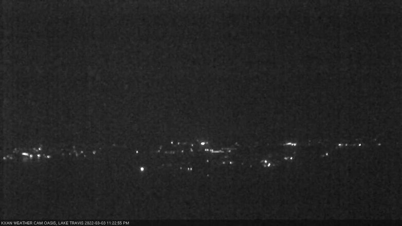 Lake Travis webcam, March 3, 2022 11:25 PM CT