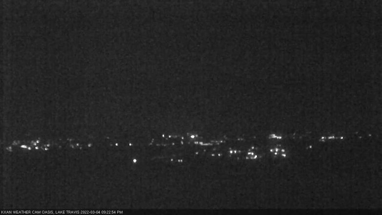 Lake Travis webcam, March 4, 2022 9:25 PM CT