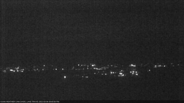 Lake Travis webcam, March 4, 2022 9:45 PM CT
