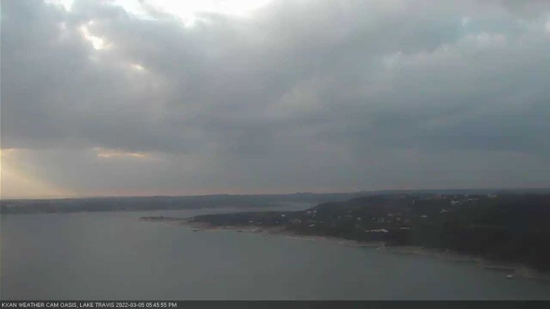 Lake Travis webcam, March 5, 2022 5:45 PM CT
