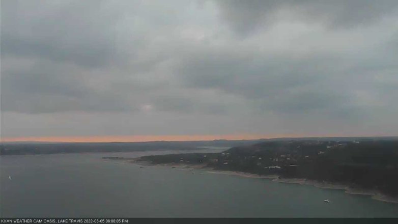 Lake Travis webcam, March 5, 2022 6:00 PM CT