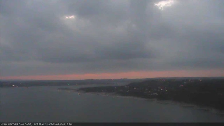 Lake Travis webcam, March 5, 2022 6:45 PM CT