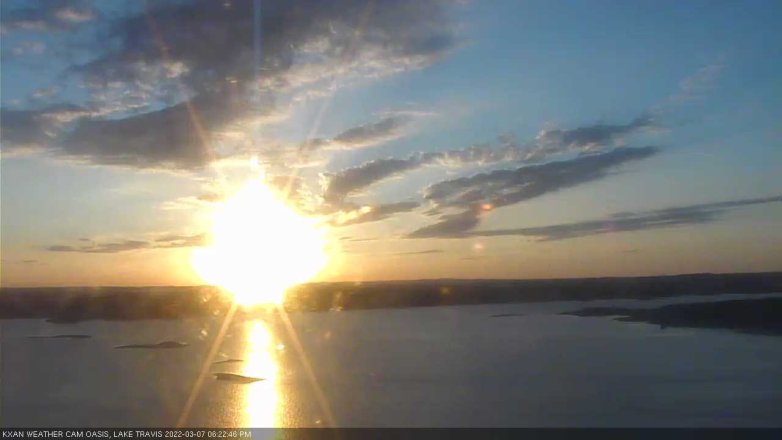 Lake Travis webcam, March 7, 2022 6:25 PM CT