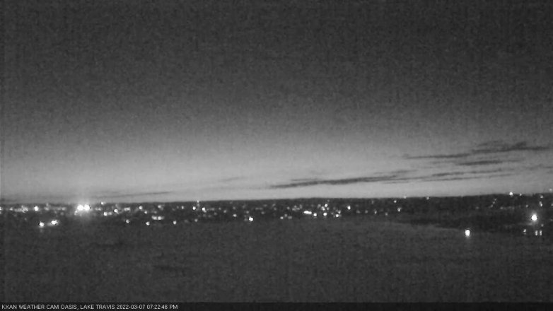 Lake Travis webcam, March 7, 2022 7:25 PM CT