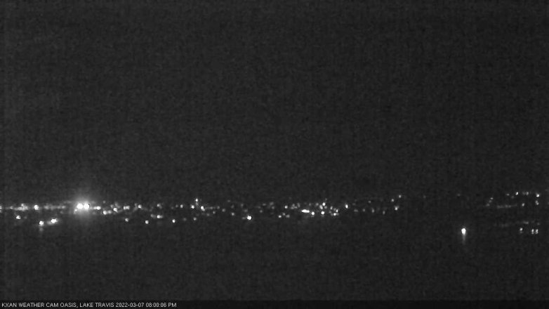 Lake Travis webcam, March 7, 2022 8:00 PM CT