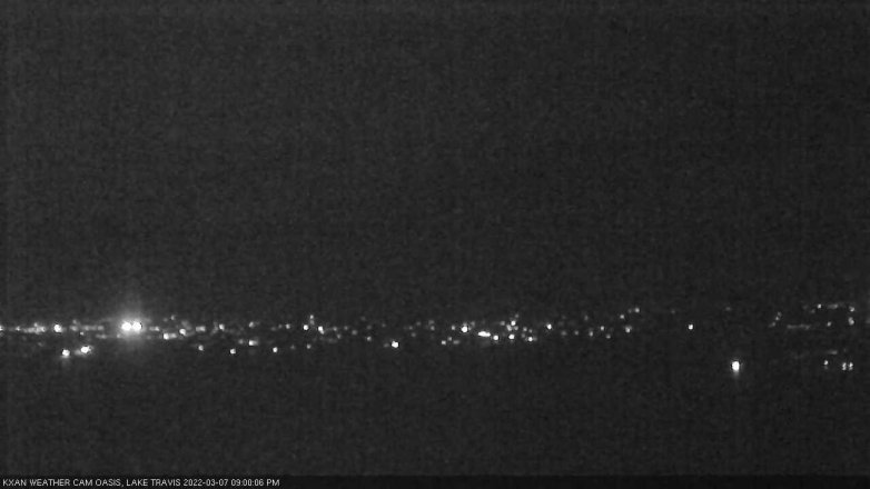 Lake Travis webcam, March 7, 2022 9:00 PM CT