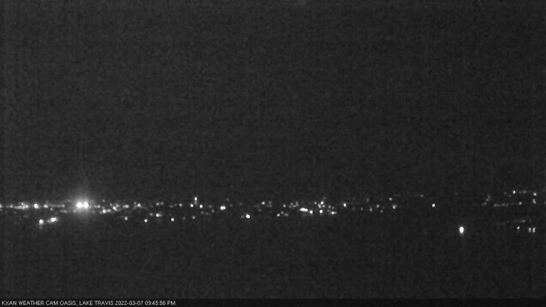Lake Travis webcam, March 7, 2022 9:45 PM CT