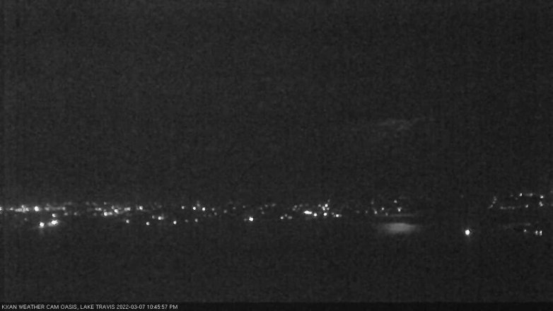 Lake Travis webcam, March 7, 2022 10:45 PM CT
