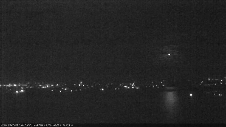 Lake Travis webcam, March 7, 2022 11:00 PM CT