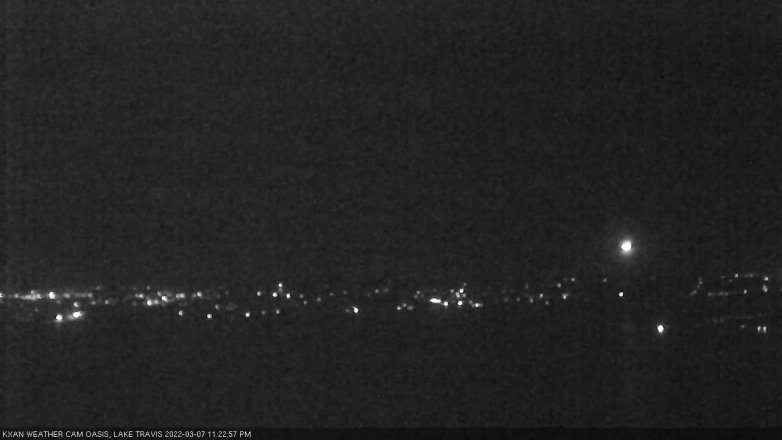 Lake Travis webcam, March 7, 2022 11:25 PM CT