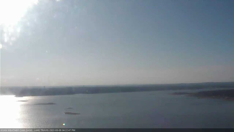 Lake Travis webcam, March 8, 2022 4:25 PM CT