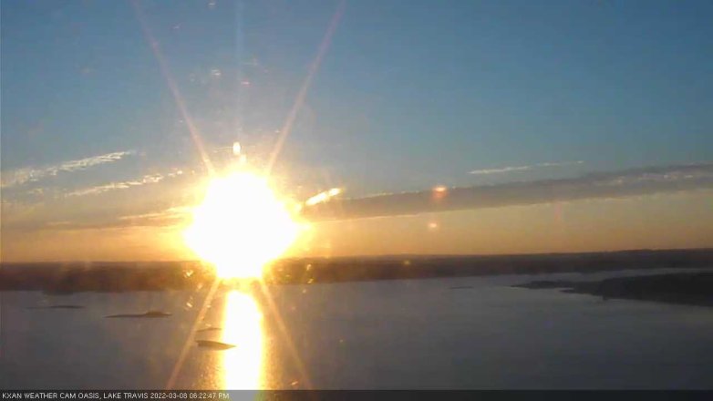 Lake Travis webcam, March 8, 2022 6:25 PM CT