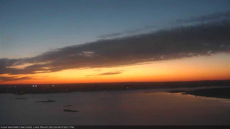 Lake Travis webcam, March 8, 2022 7:00 PM CT