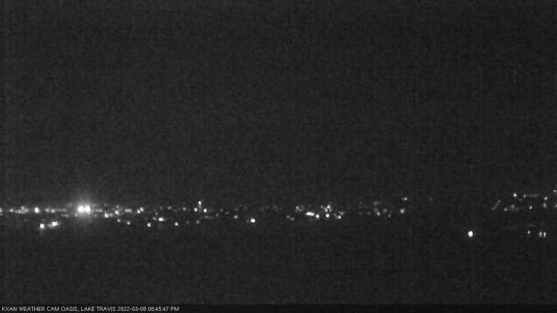 Lake Travis webcam, March 8, 2022 8:45 PM CT