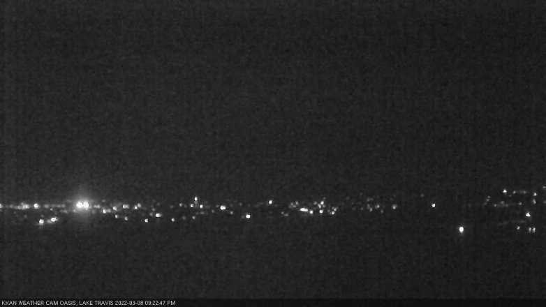 Lake Travis webcam, March 8, 2022 9:25 PM CT