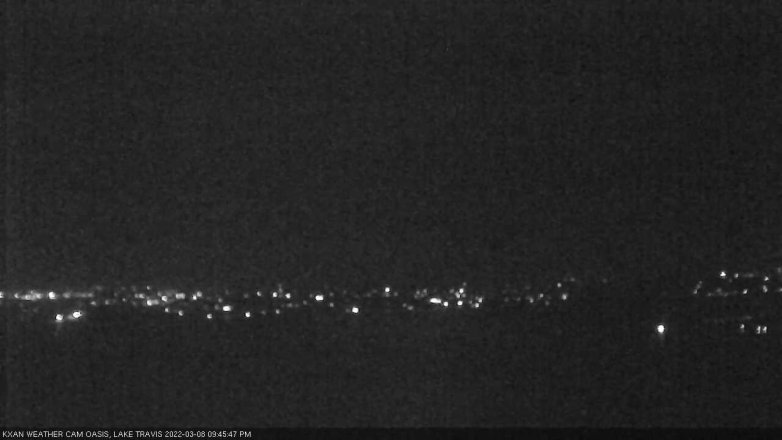 Lake Travis webcam, March 8, 2022 9:45 PM CT