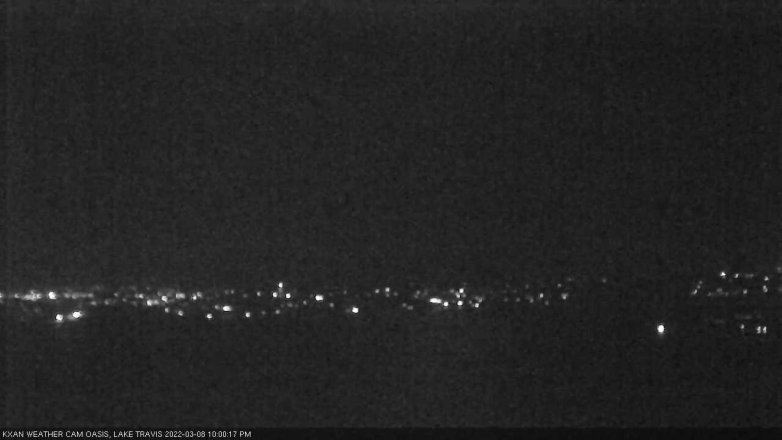 Lake Travis webcam, March 8, 2022 10:00 PM CT