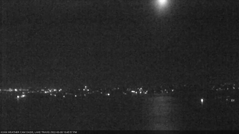 Lake Travis webcam, March 8, 2022 10:45 PM CT