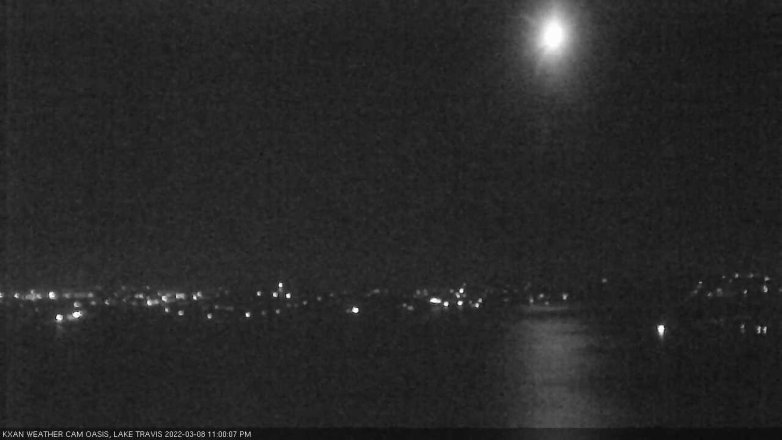 Lake Travis webcam, March 8, 2022 11:00 PM CT