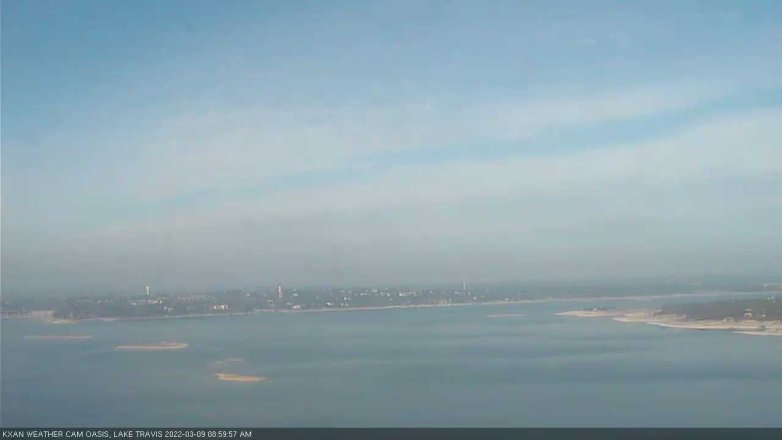 Lake Travis webcam, March 9, 2022 9:00 AM CT
