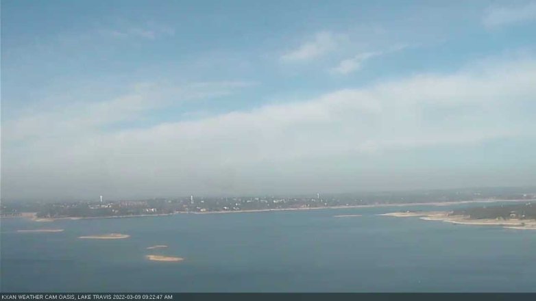 Lake Travis webcam, March 9, 2022 9:25 AM CT