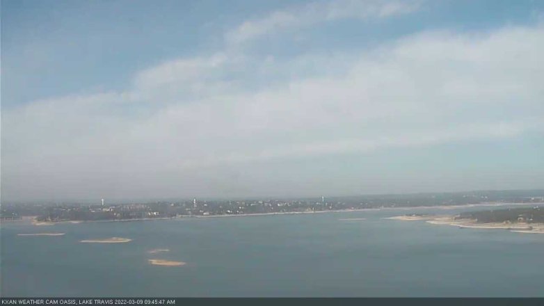Lake Travis webcam, March 9, 2022 9:45 AM CT